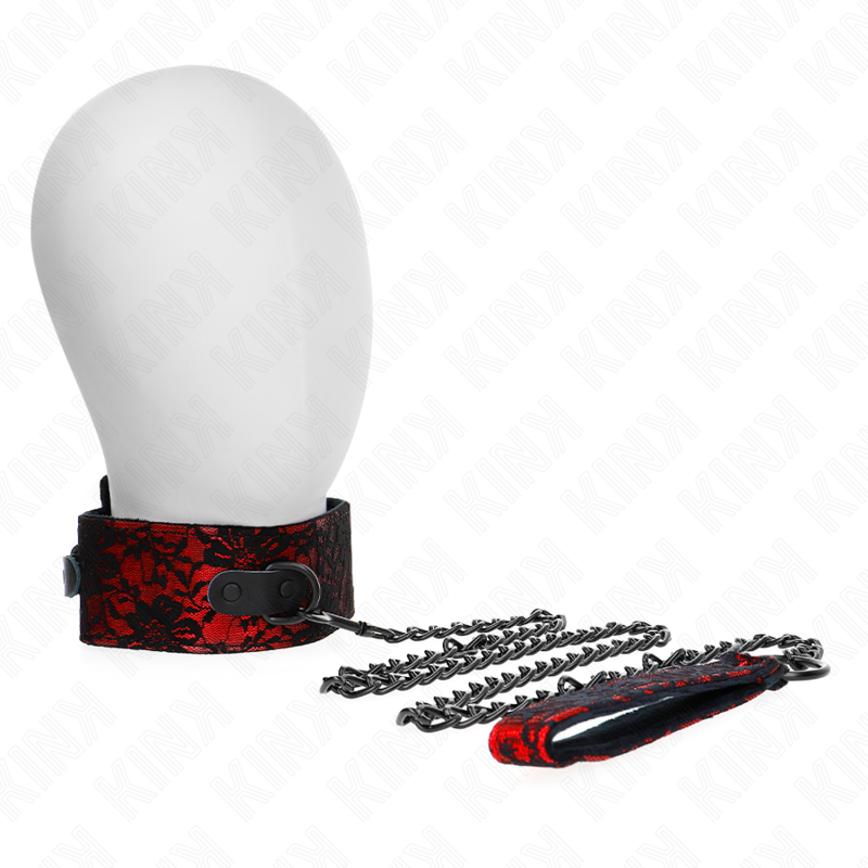 KINK - COLAR DE RENDA COM CINTO COM CINTO DE COURO REAL 105 CM / 44 X 5,5 CM - Imagem 4