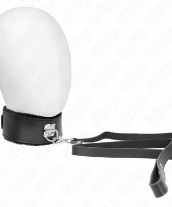 KINK - COLAR COM CINTO 116 CM COM ALÇA DE COURO PRETA AJUSTÁVEL 40-48 CM X 6 CM