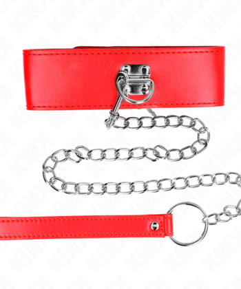 Visão alternativa de KINK - COLAR COM CINTO 65 CM COM ALÇA LARGA VERMELHA AJUSTÁVEL 33,5-41 CM X 5 CM