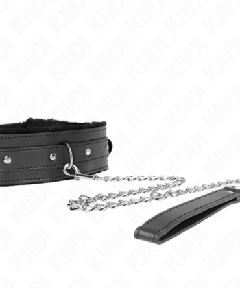 KINK - COLAR COM TRELA 65 CM COM RESTRIÇÕES PRETO 36-42 CM X 5,5 CM