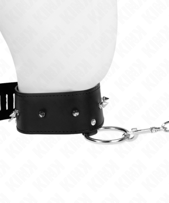 Visão alternativa de KINK - COLAR 65 CM COM TRELA COM PREGOS PRATA MODELO 2 AJUSTÁVEL 36-43 CM X 5 CM