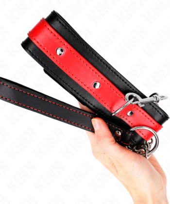 Visão alternativa de KINK - COLAR COM ALÇA VERMELHA 65 CM AJUSTÁVEL 36-43 CM X 5 CM