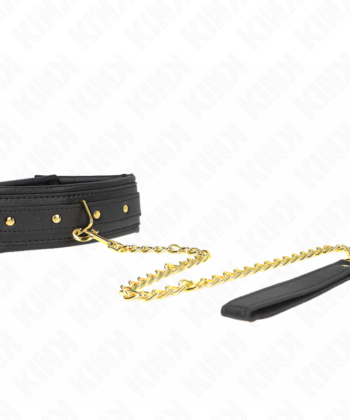 KINK - COLAR COM ESPONJA ALÇA DE IMITAÇÃO DE COURO MODELO 1 AJUSTÁVEL 37-54 CM X 3 CM