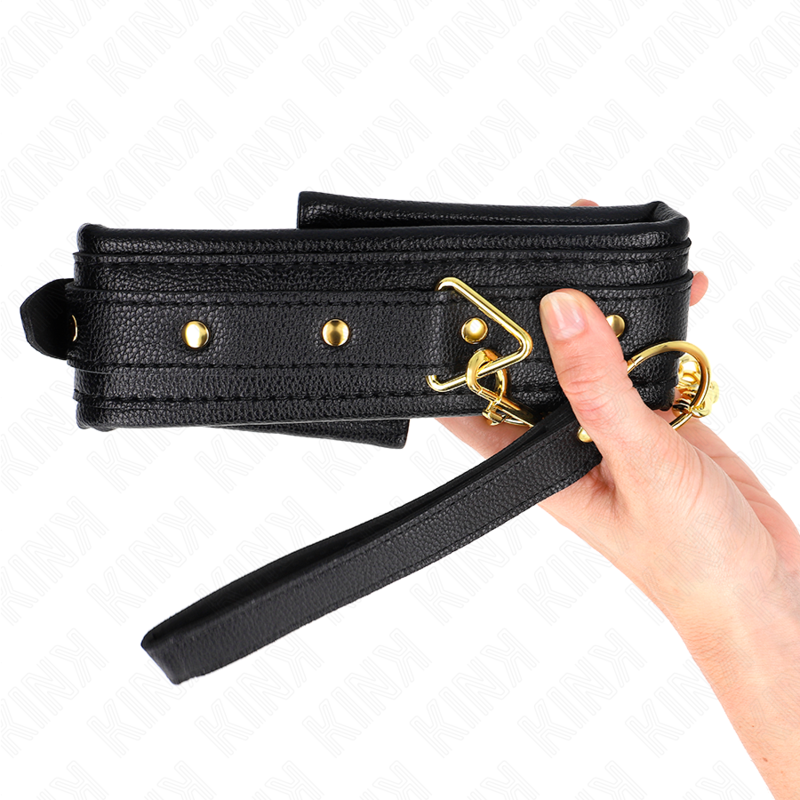 KINK - COLAR COM ESPONJA ALÇA DE IMITAÇÃO DE COURO MODELO 1 AJUSTÁVEL 37-54 CM X 3 CM - Imagem 4