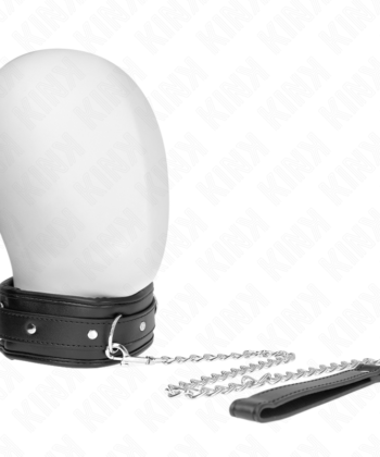 KINK - COLAR COM ESPONJA ALÇA DE IMITAÇÃO DE COURO MODELO 3 AJUSTÁVEL 37-54 CM X 3 CM