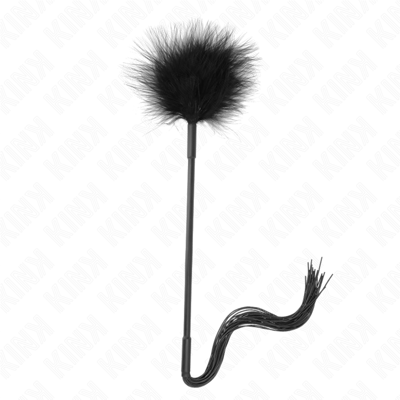 KINK - CHICOTE DE SILICONE COM PENAS PARA CÓCEGAS 47 CM - Imagem 2
