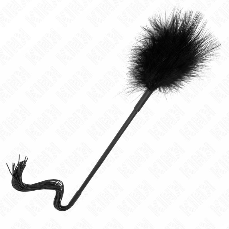 KINK - CHICOTE DE SILICONE COM PENAS PARA CÓCEGAS 47 CM - Imagem 5