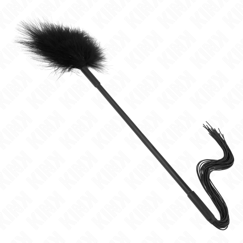 KINK - CHICOTE DE SILICONE COM PENAS PARA CÓCEGAS 47 CM - Imagem 4