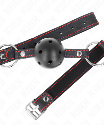 Visão alternativa de KINK - MORDAÇA DE BOLA PRETA OCA DURO MODELO 2 65 x 2,5 CM
