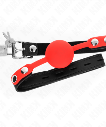 KINK - BOLA SILICONE MORDAÇA 4 CM COM FECHADURA 60 x 2 CM