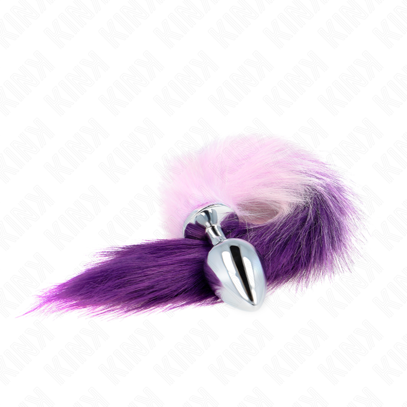 KINK - PLUG ANAL TAMANHO L 10 X 4 CM COM CAUDA SINTÉTICA 40 CM ROXO - Imagem 3
