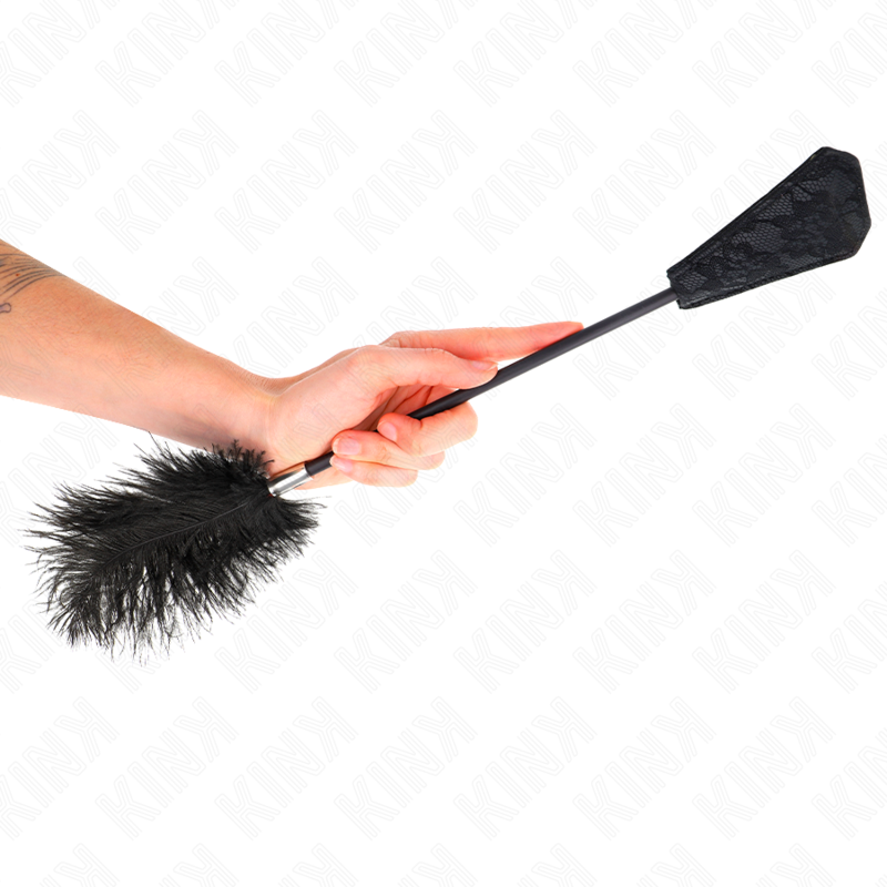KINK - PENAS DE AVESTRUZ PARA CÓCEGAS COM PALETE DE RENDA 56 CM - Imagem 2