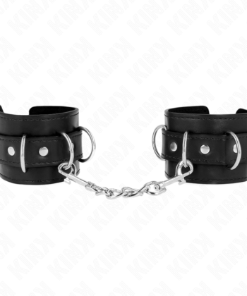 KINK - 3 RETENÇÕES DE PULSO D-RING AJUSTÁVEIS PRETO 17,5-25 CM X 6 CM - Image 2