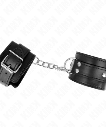 KINK - 3 RETENÇÕES DE PULSO D-RING AJUSTÁVEIS PRETO 17,5-25 CM X 6 CM - Image 3
