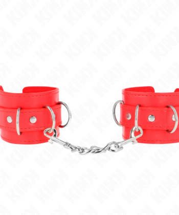 Visão alternativa de KINK - 3 RETENÇÕES DE PULSO D-RING AJUSTÁVEIS VERMELHO 17,5-25 CM X 6 CM