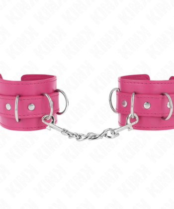 Visão alternativa de KINK - 3 RETENÇÕES DE PULSO D-RING AJUSTÁVEIS ROSA 17,5-25 CM X 6 CM