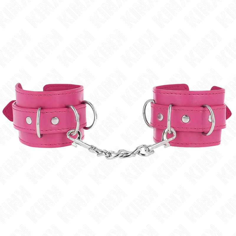 KINK - 3 RETENÇÕES DE PULSO D-RING AJUSTÁVEIS ROSA 17,5-25 CM X 6 CM - Imagem 2
