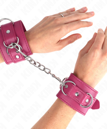 KINK - 3 RETENÇÕES DE PULSO D-RING AJUSTÁVEIS ROSA 17,5-25 CM X 6 CM
