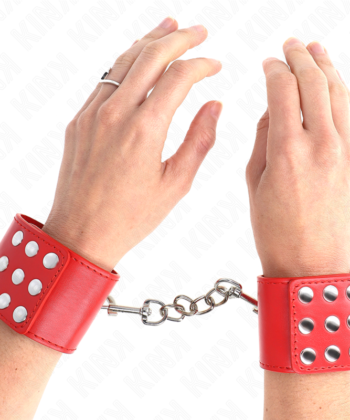 KINK - PULSO COM SNAP FASTEN VERMELHO AJUSTÁVEL 19-24 CM X 5,5 CM