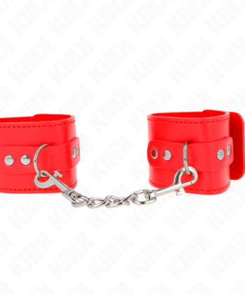 Visão alternativa de KINK - PUNHOS COM FECHO DE CADEADO VERMELHO AJUSTÁVEL 16-23 CM X 5,5 CM