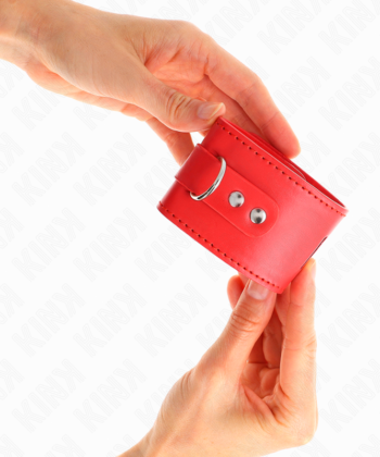 KINK - PUNHOS COM FECHO DE CADEADO VERMELHO AJUSTÁVEL 16-23 CM X 5,5 CM - Imagem 4
