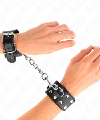 KINK - PULSEIRAS COM LINHA DUPLA DE PREGOS AJUSTÁVEIS PRETOS