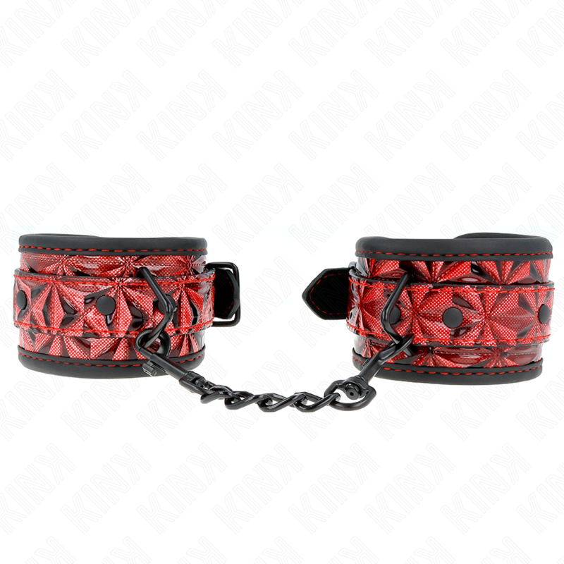 KINK - PULSO PADRÃO DIAMANTE VERMELHO ESCURO AJUSTÁVEL 17-26 CM X 5,5 CM - Imagem 2