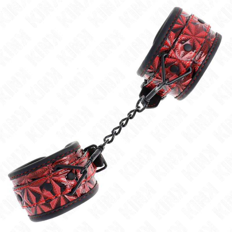 KINK - PULSO PADRÃO DIAMANTE VERMELHO ESCURO AJUSTÁVEL 17-26 CM X 5,5 CM - Imagem 3
