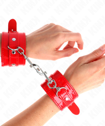 KINK - PUNHOS DE MÃO BRILHANTE VERMELHO AJUSTÁVEL 23-33 CM