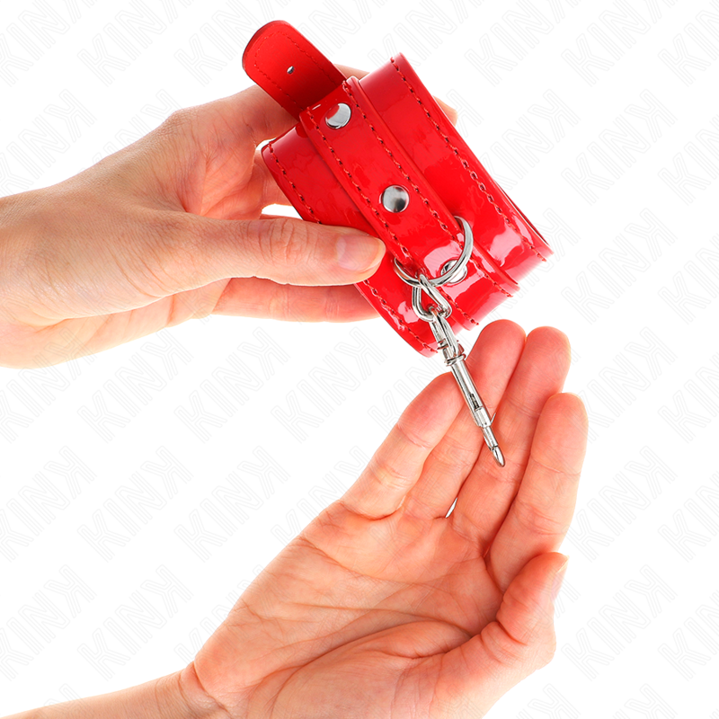 KINK - PUNHOS DE MÃO BRILHANTE VERMELHO AJUSTÁVEL 23-33 CM - Imagem 3