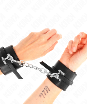 KINK - REMOÇÕES DE PULSO COM BLOQUEIO DELUXE PRETO AJUSTÁVEIS 14,5-21 CM X 6 CM
