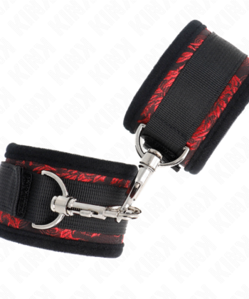 KINK - RESTRIÇÕES DE PULSO SCANDAL VERMELHO-PRETO - Imagem 3