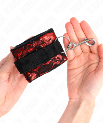 KINK - RESTRIÇÕES DE PULSO SCANDAL VERMELHO-PRETO - Imagem 4