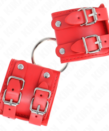 Visão alternativa de KINK - PULSO FIXO COM ANEL E PREGOS AJUSTÁVEIS VERMELHO 17-22 CM X 6,5 CM