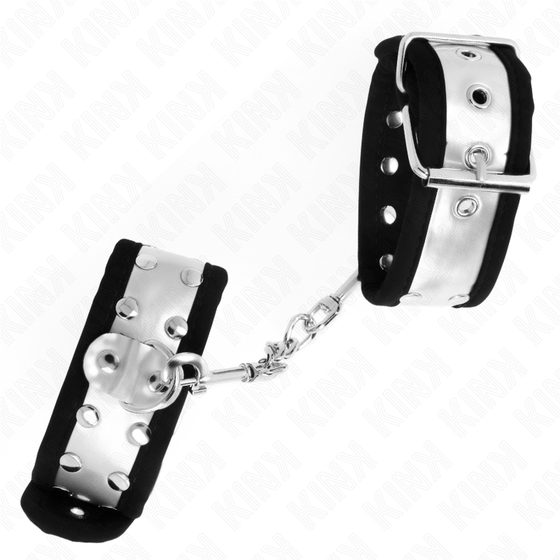 KINK - PULSO FINO PRETO / PRATA 30 X 4 CM - Imagem 3
