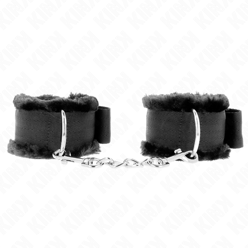KINK - PULSO FORRO PELUDO PRETO AJUSTÁVEL 17-31 CM X 7 CM - Imagem 2