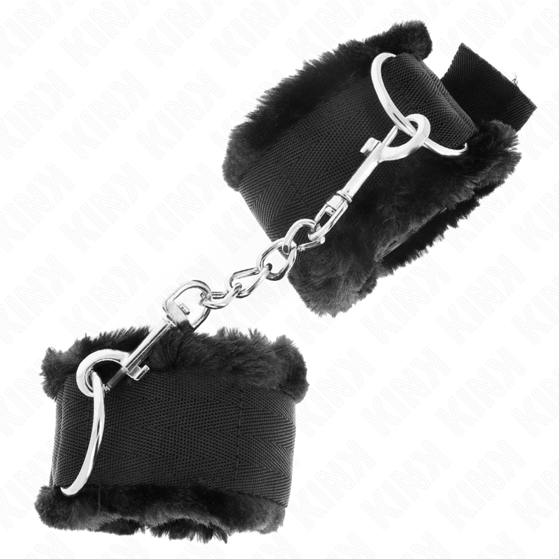 KINK - PULSO FORRO PELUDO PRETO AJUSTÁVEL 17-31 CM X 7 CM - Imagem 3
