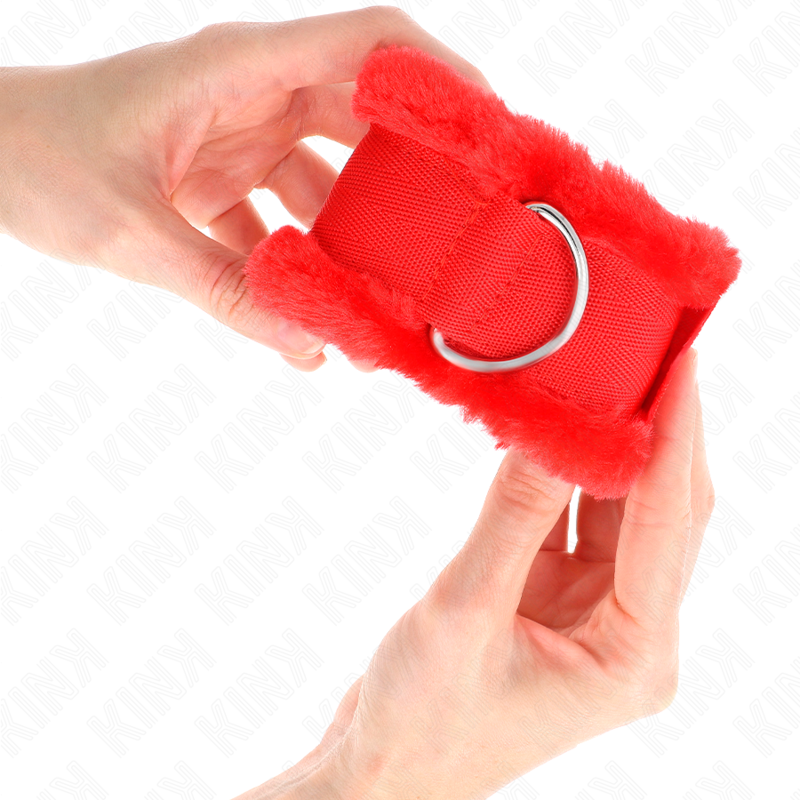 KINK - PULSO FORRO PELUDO VERMELHO AJUSTÁVEL 17-31 CM X 7 CM - Imagem 4