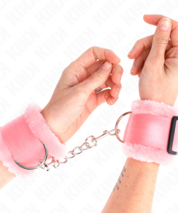 KINK - PULSO FORRO PELUDO ROSA AJUSTÁVEL 17-31 CM X 7 CM