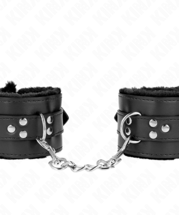 Visão alternativa de KINK - PULSO FORRO DE PELE COM FUROS QUADRADOS PRETO E CINTO PRETO AJUSTÁVEL 17-29 CM X 6 CM
