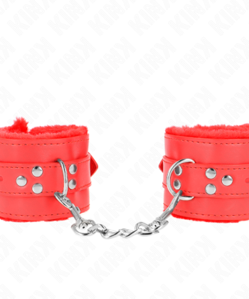Visão alternativa de KINK - PULSO FORRO DE PELE COM FUROS QUADRADOS VERMELHO E CINTO VERMELHO AJUSTÁVEL 17-29 CM X 6 CM