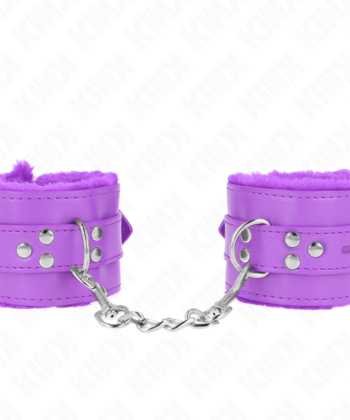 Visão alternativa de KINK - PULSO FORRO DE PELE COM FUROS QUADRADOS ROXO E CINTO ROXO AJUSTÁVEL 17-29 CM X 6 CM