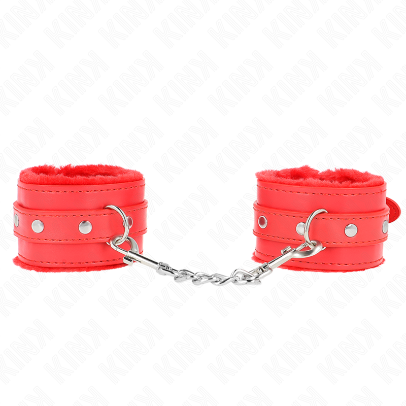 KINK - PULSO PREMIUM FORRO DE PELE VERMELHO COM CINTO VERMELHO AJUSTÁVEL 17-29 CM X 6 CM - Imagem 2