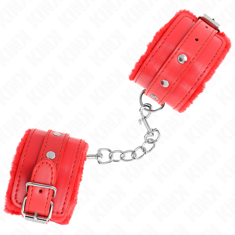 KINK - PULSO PREMIUM FORRO DE PELE VERMELHO COM CINTO VERMELHO AJUSTÁVEL 17-29 CM X 6 CM - Imagem 3