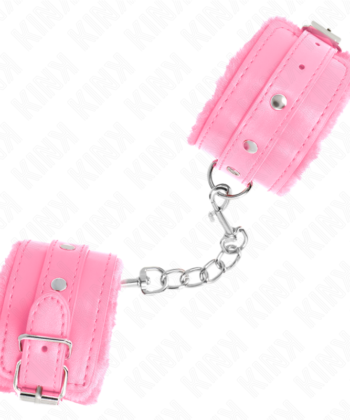KINK - PULSO PREMIUM FORRO DE PELE ROSA COM CINTO ROSA AJUSTÁVEL 17-29 CM X 6 CM - Image 3