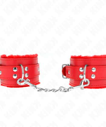 KINK - PULSO FORRO DE PELE VERMELHO COM CINTO VERMELHO AJUSTÁVEL 17-29 CM X 6 CM - Imagem 2