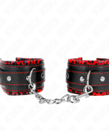Visão alternativa de KINK - PULSO FORRO DE PELE VERMELHO / PRETO AJUSTÁVEL 17-29 CM X 6 CM
