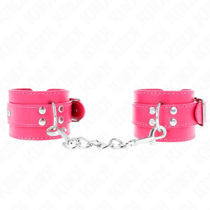 KINK - PUNHOS RASPBERRY ROSE COM FORRO RASPBERRY ROSE AJUSTÁVEL 20-28 CM X 5,5 CM - Imagem 2