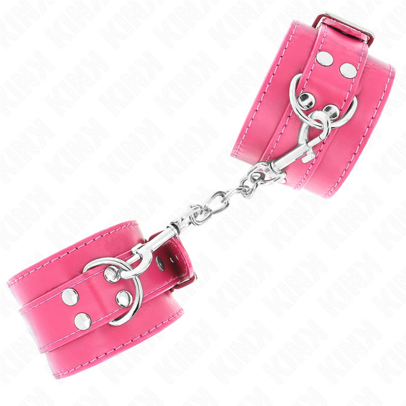 KINK - PUNHOS RASPBERRY ROSE COM FORRO RASPBERRY ROSE AJUSTÁVEL 20-28 CM X 5,5 CM - Imagem 3