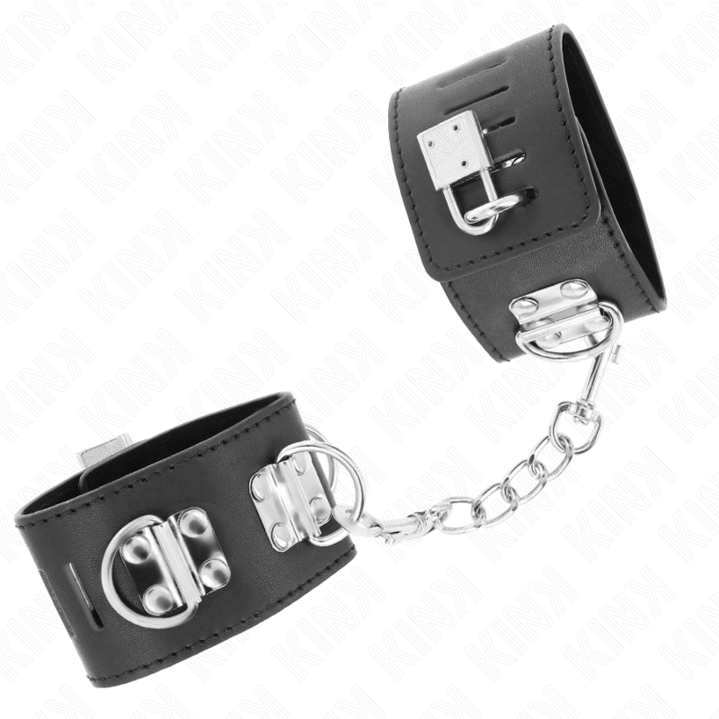 KINK - PUNHOS MULTIPOSIÇÕES COM FECHO DE CADEADO PRETO AJUSTÁVEIS 16-23 CM X 5,5 CM - Image 3